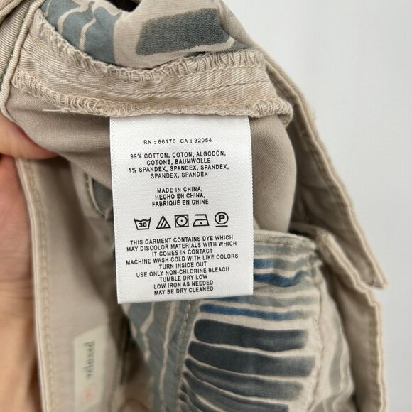 ANTHROPOLOGIE Chino Khaki Red Side Stripe Relaxed Fit Straight Leg Pants Size 27 - Picture 7 of 7